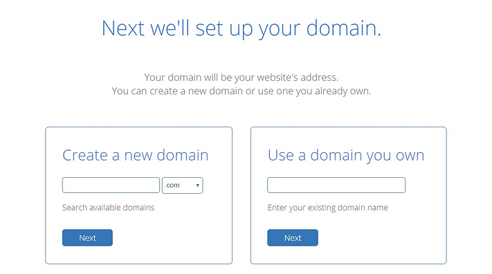 Create a new domain name