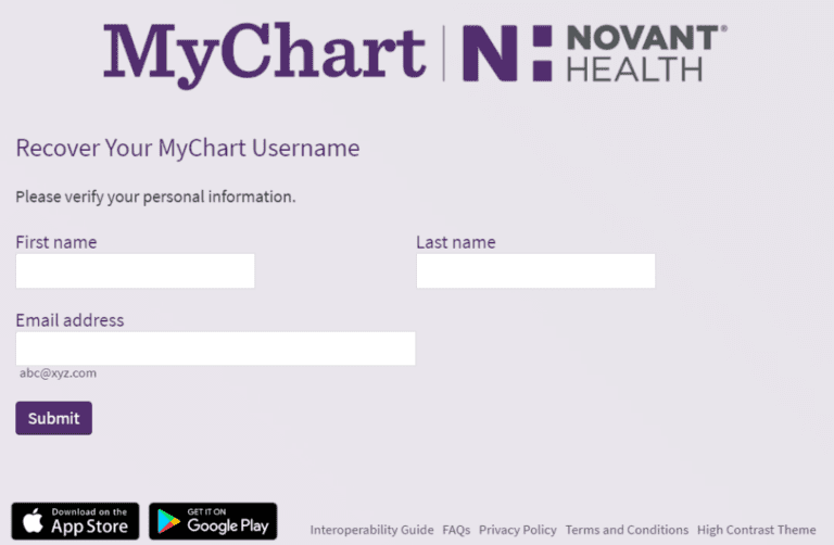nova health my chart