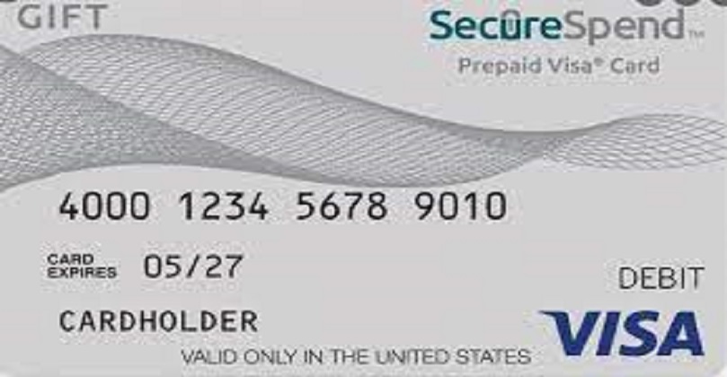 Secure Spend Prepaid Visa Gift Card